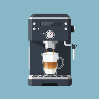 Latte Creation - Espresso Machine vector
