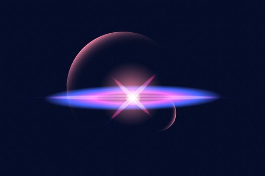 Neon Light Flare and glowing Lens Effect for editing and design with a modern touch vector