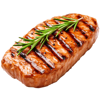 Grilled Salmon Fillet with Rosemary Garnish png