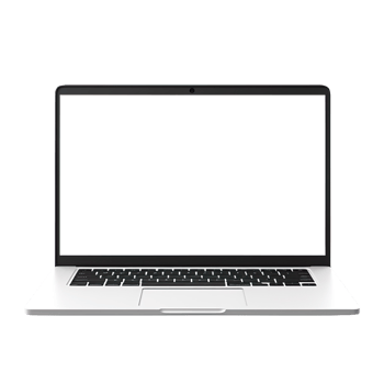 laptop blank screen isolated on transparent background png