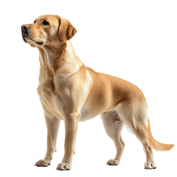 Labrador dog isolated on a transparent background png