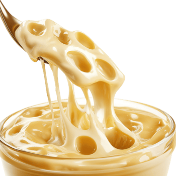 Melted gooey cheese stretching from a creamy cheese dip png