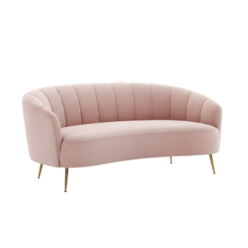 Pink sofa Isolated on white background png