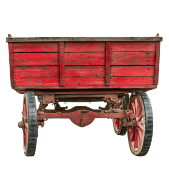 Red Wagon Nostalgia Childhood Memories on transparent background. png