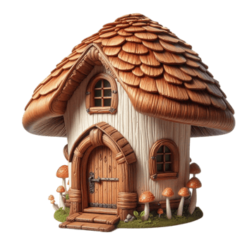 Cozy Cottage House with Fairy Tale Design png