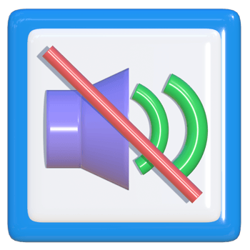 Simple 3d icon of volume off. Suitable for presentation media, template design, brochures, promotional media and advertisements. png