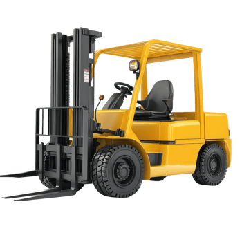 Warehouse Forklift Industrial Efficiency on transparent background. png