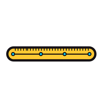 Ruler Lineal Color Icon On Transparent Background png