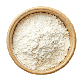 Baking Flour Bowl Rustic Kitchen Still Life on transparent background. png