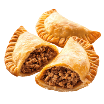 Delicious Fried Empanadas with Beef on transparent background. png