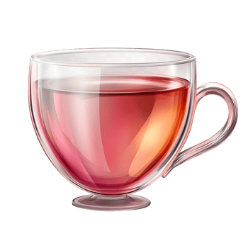 3D Hot Tea In Elegant Cup On Transparent Background png