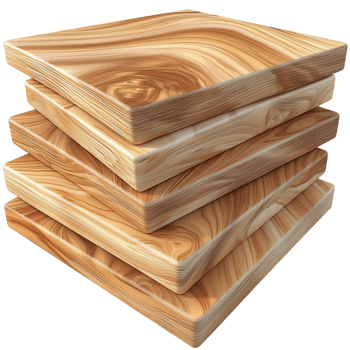 Stack of Polished Wooden Planks a Smooth Finishes png