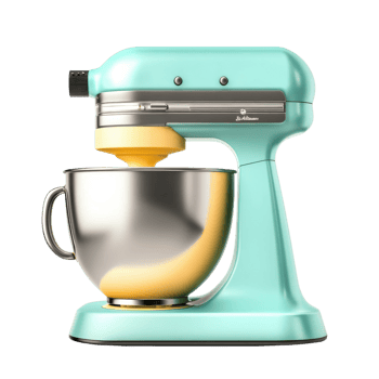 Vintage Colorful Kitchen Mixer on transparent background. png