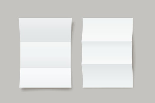 folded paper lists folded set with shadows vector