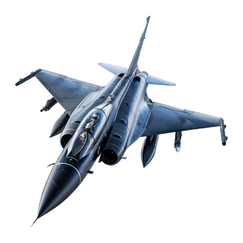 Powerful Military Jet Fighter Aircraft in Flight Impressive Aerial View png