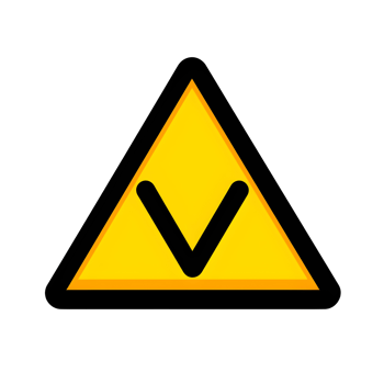 Yellow Triangle Symbol Lineal Color Icon On Transparent Background png