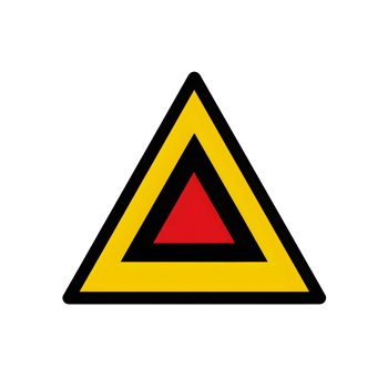 Warning Triangle Lineal Color Icon On Transparent Background png