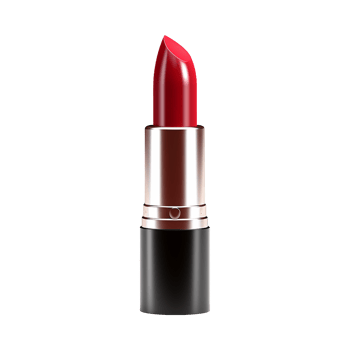 A Stunning Red Lipstick with a Sleek Black and Silver Case png
