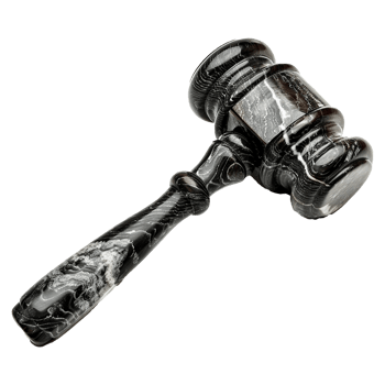 Black and White Marble Gavel A Symbol of Justice and Authority png