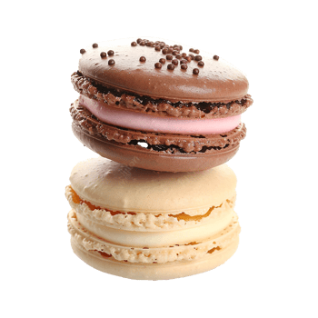 Delicious Stack of Chocolate and Vanilla Macarons with Sprinkles png