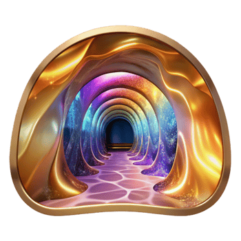 impressive creative Abstract Vr Tunnel Cutout for Psychedelic Visuals detailed png