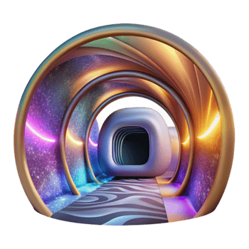 impressive modern Abstract Vr Tunnel Cutout for Psychedelic Visuals premium png