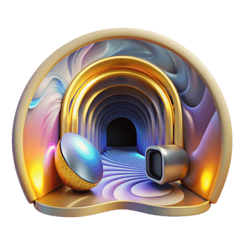 impressive vintage Abstract Vr Tunnel Cutout for Psychedelic Visuals professional png