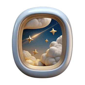 impressive creative Airplane Window View of City Skyline Cutout for Urban Travel exclusive png