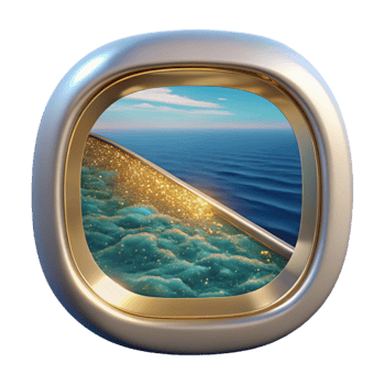 magnificent rustic Airplane Window View of City Skyline Cutout for Urban Travel exclusive png