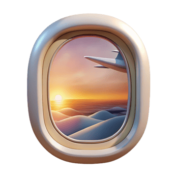 extraordinary rustic Airplane Window View of City Skyline Cutout for Urban Travel png