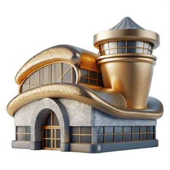 wonderful artistic Airport Terminal Building Cutout for Architectural Plans exclusive png