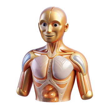 elegant vintage Anatomy Icon Set Human Body Isolated for Biology Studies genuine png