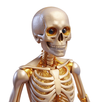 vibrant traditional Anatomy Skeleton Human Body Isolated Cutout for Medical Study high resolution png