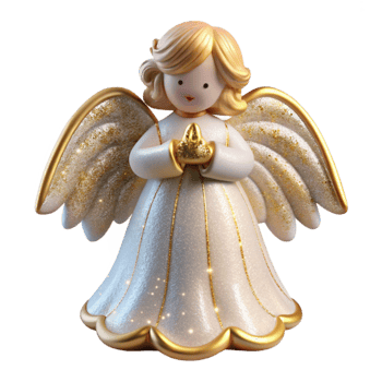 vibrant artistic Angel Figure Festive Decoration Isolated png
