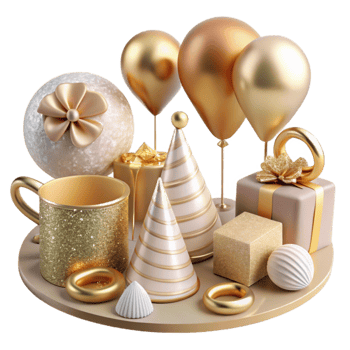 magnificent creative Anniversary Party Supplies Festive Set Cutout original png