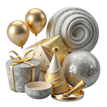 extraordinary modern Anniversary Party Supplies Festive Set Cutout original png