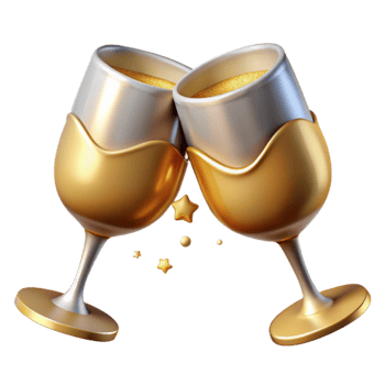 extraordinary traditional Anniversary Wine Glasses Cheers Transparent detailed png