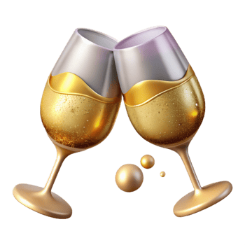 impressive traditional Anniversary Wine Glasses Cheers Transparent png