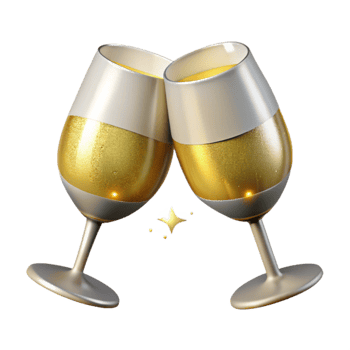 wonderful vintage Anniversary Wine Glasses Cheers Transparent genuine png