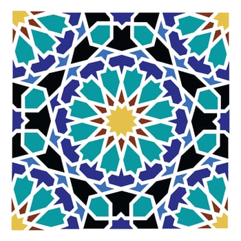 Moorish Mosaic Tile Design vector