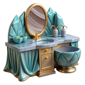 stunning abstract Bathroom Vanity Cutout for Washroom Visuals detailed png