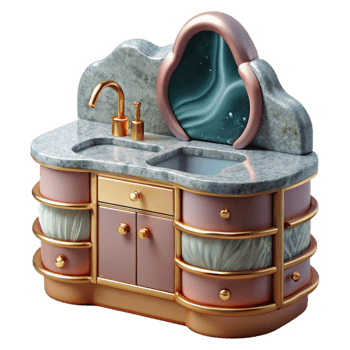 elegant creative Bathroom Vanity Cutout for Washroom Visuals high resolution png