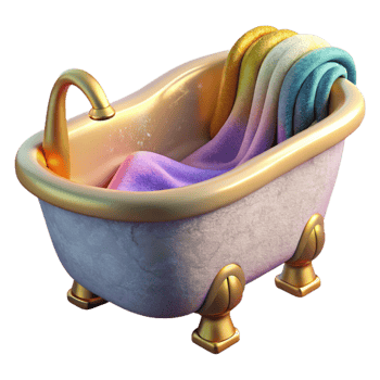 wonderful classic Bathtub Isolated for Relaxation Space Visuals high quality png