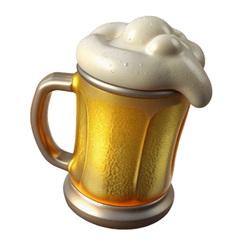 stunning traditional Beer Mug with Froth Isolated for Pub Menus high quality png