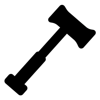 Hammer Silhouette Icon On Transparent Background png