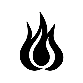 Black Flame Silhouette Icon On Transparent Background png