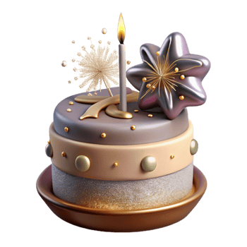 beautiful traditional Birthday Cake Topper with Name Cutout for Personalized Cakes high resolution png