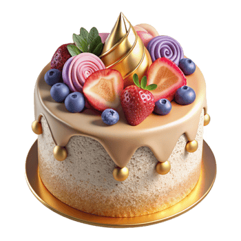 impressive rustic Birthday Cake with Fruits Cutout for Dessert Designs authentic png