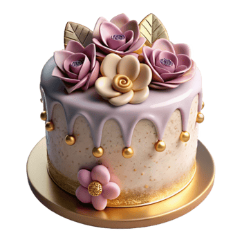 extraordinary vintage Birthday Cake with Icing Cutout for Dessert Designs exclusive png