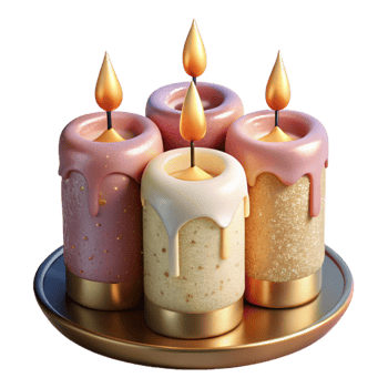 vibrant creative Birthday Candles Burning Bright Transparent for Greeting Cards genuine png
